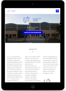 immagine del sito della azienda ifi in versione Tablet